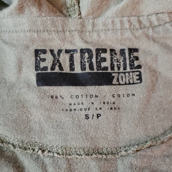 Kids Olive Hoodie with Graphic Sleeves - Picture 3 of 12